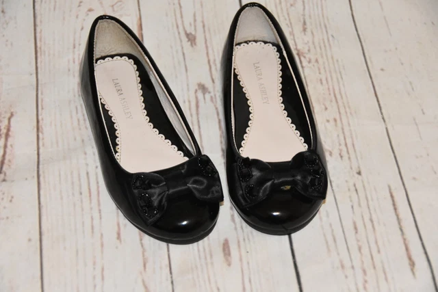 Beautiful Girls Laura Ashley  Size UK 12 Black Shoes Very Good Condition