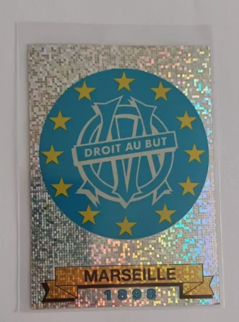 Image Sticker Vignette Cromo n°105 Ecusson Badge Logo MARSEILLE FOOT 92 PANINI