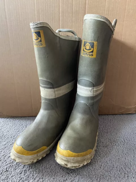 Servus Firefighter Steel Toe Fire Wide Boots Mens Size 8W Womens 9W. Lot X120