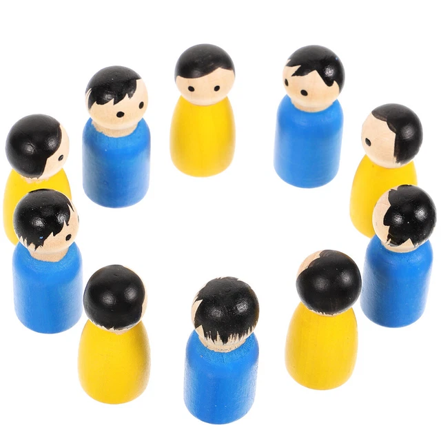 Peg Doll In Legno Naturale 16 Pezzi – Bambole Vuote Da Dipingere, Fai Da Te Creativo Per Bambini E Decorazioni (3 Misure: 65, 50, 30mm)