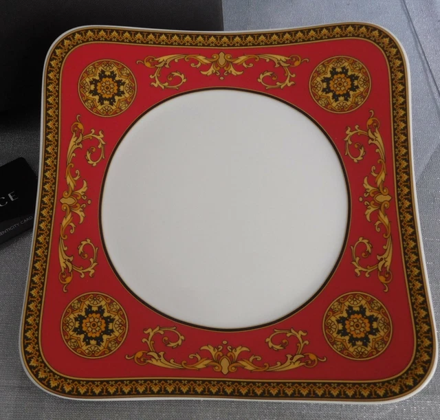 Rosenthal Versace Medusa 2 x Frühstücksteller eckig 21 cm Neu & Ovp 2
