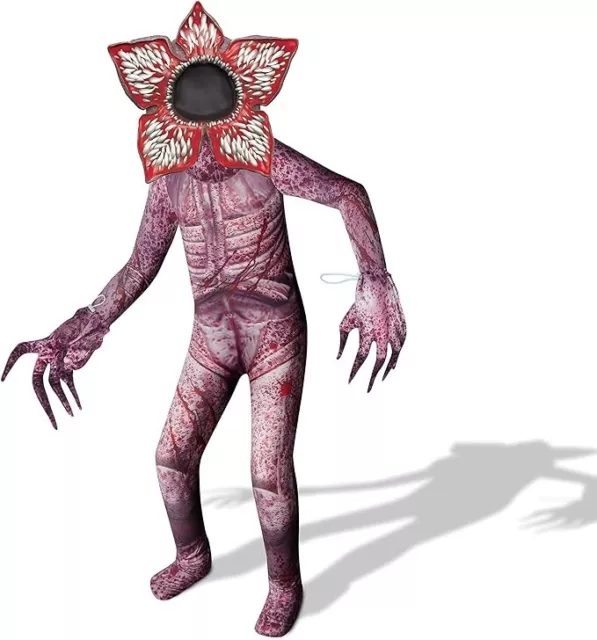 Demogorgon Costume for Kids Boys Halloween Scary Cosplay Flower Monster Jumpsuit