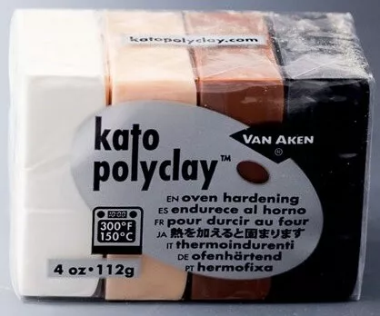 Kato Polyclay Sample Set – 4 Neutral Colours - 2wards Polymer Clay & Crafts