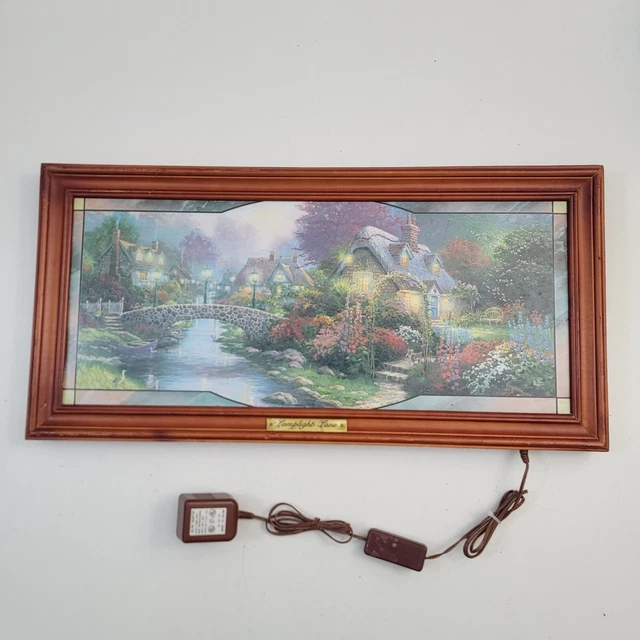 THOMAS KINKADE &GARDEN Of Light" Stained Glass Wall Panorama Bradford