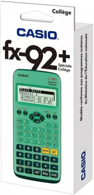 CALCULATRICE SCIENTIFIQUE CASIO FX 92+ - calculatrice spéciale Collège EUR  34,00 - PicClick FR