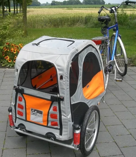 Comfort Wagon M - gefederter Aluminium Fahrradanhänger für Hunde