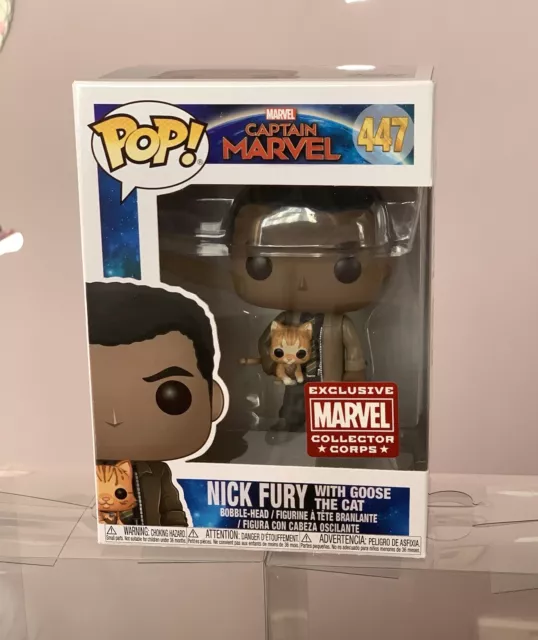 Funko Pop! Captain Marvel - Nick Fury (With Goose) (Collectors Corps Exc) #447