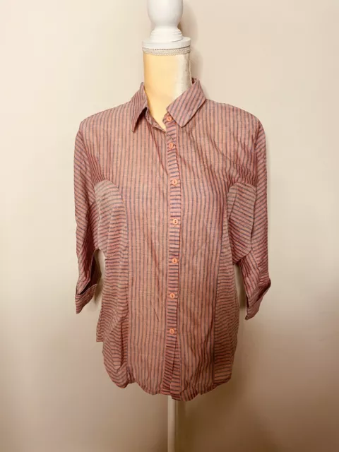 Lucca Couture Pink Striped Dolman Sleeves Cut Out Back Shirt Top Size XS NWT