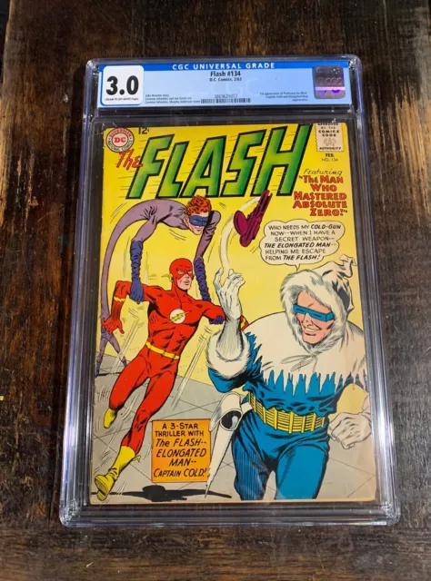 FLASH #134 CGC 3.0⭐️1962⭐️1st appearance of Professor Ira West⭐️