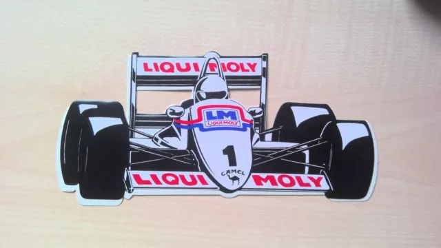 Werbe-Aufkleber "Liqui Moly Formel Rennwagen" ca. 15x7cm, 80er/90er Jahre