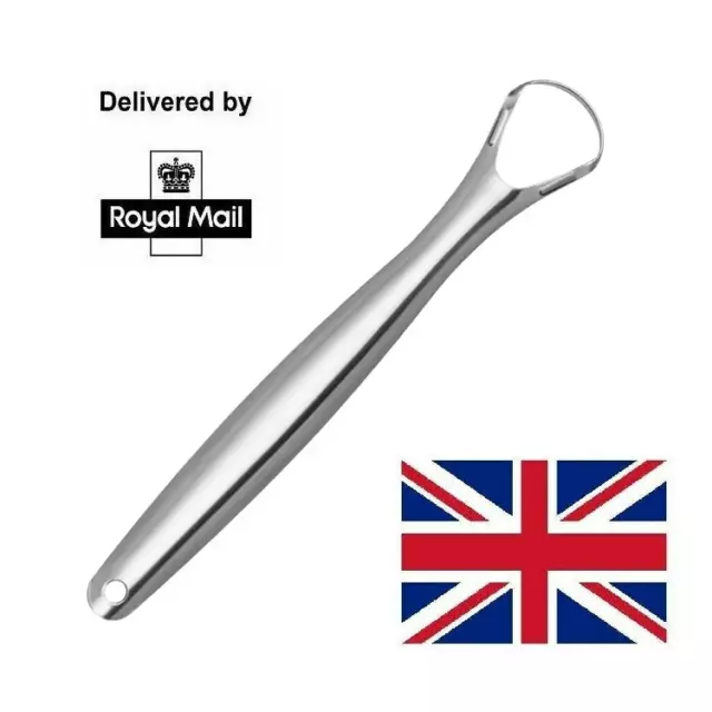 Tongue Scraper Cleaner Dental Care Stainless Steel Hygiene Oral Mouth Tounge UK
