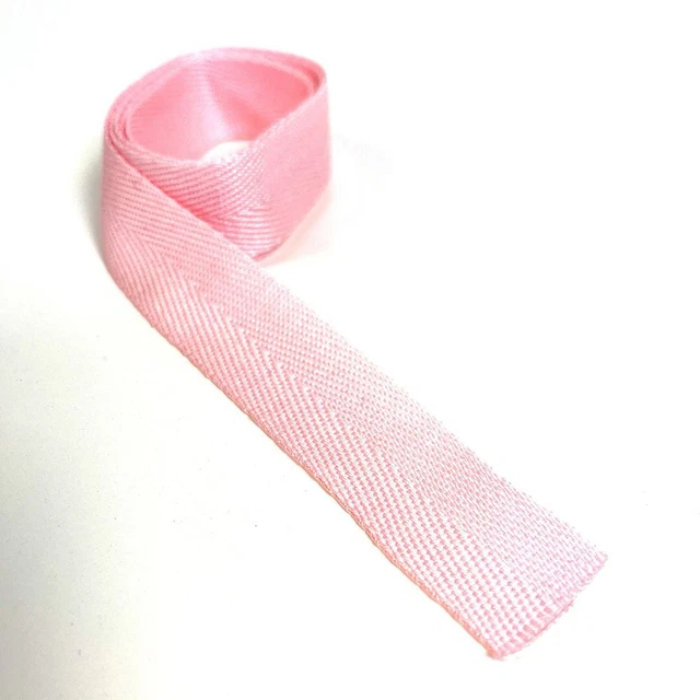 25 mm Acryl Herringbone Gurtband rosa - pro Meter
