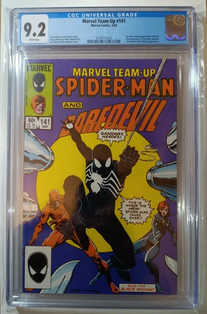 MARVEL TEAM-UP #141 (1984) CGC 9.2 NM- / Tie for 1st Black Spider-Man costume!