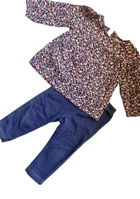 Carters Baby Girl Floral 2 Piece Set Size 12 Months