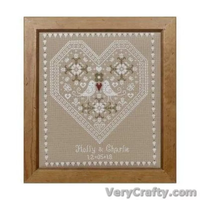 Historical Sampler Company - Love Birds Wedding Sampler Counted Cross Stitch Kit