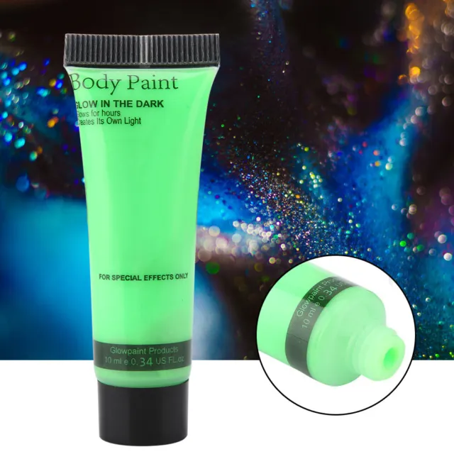 10 ml tubi vernice viso corpo pigmento fluorescente disegno per festa (verde) FST
