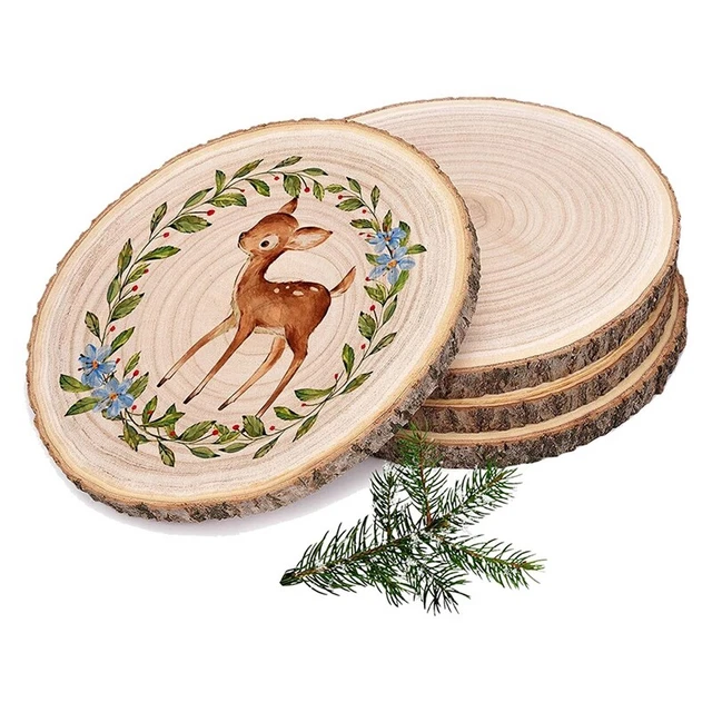 Trucioli di Legno 4 Tondi di Legno 9-10 Pollici Trucioli di Legno per Centr J4J6