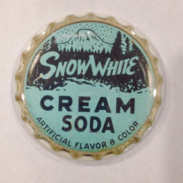 Snow White Cream Soda Advertising Pocket Mirror Vintage Style
