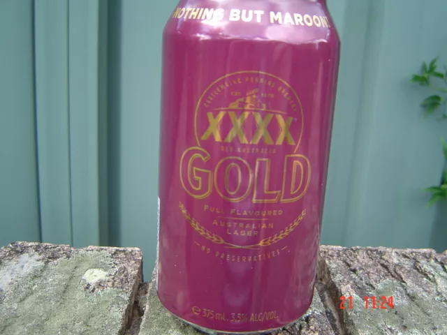 2019 XXXX Gold Origin Qld Maroons Can Release Bottom Opened 375ml  Can