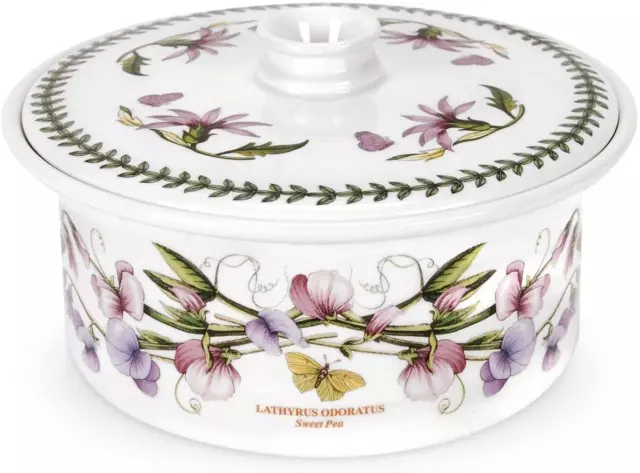 Botanic Garden Covered Casserole | 3 Pint Casserole Dish with Sweet Pea Motif |