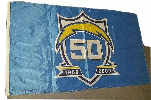 NFL San Diego CHARGERS 3'x5' Banner Flag Emerson VINTAGE NEW classic football