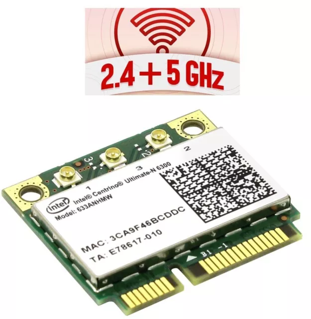 WLAN INTEL CENTRINO ULTIMATE-N 6300 DUALBAND PCIe HALF MINICARD WIFI