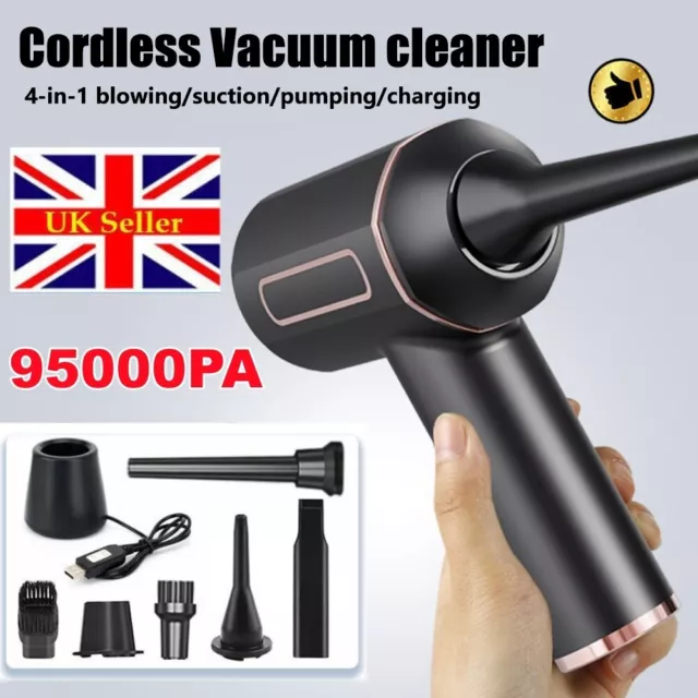 95000PA 4 IN1 Wireless Car Vacuum Cleaner Strong Suction Handheld Vacuum Home 2