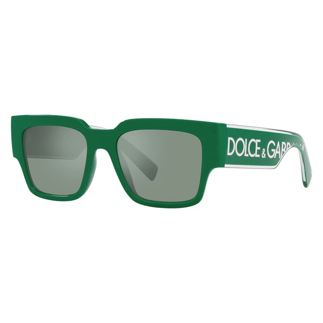 New Authentic DOLCE&GABBANA DG6184 331182 Green/Petrol Green Mirrored Silver ...