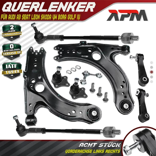 Frankberg 4-teiliger Querlenker-Satz Für Nissan Qashqai+2 (J10), X-Trail T31 & Renault Koleos I – Inkl. Koppelstangen – OE 54501JG00A