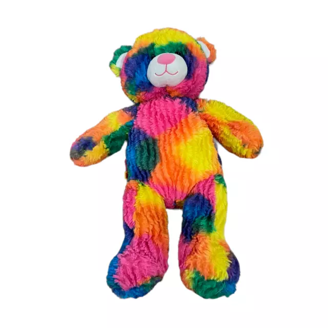 Rainbow Build A Bear 40cm Plush Bear Rainbow Colour Teddy Bear Plush