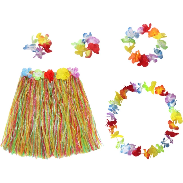 Luau Party Garland Grass Skirt Suit Hawaiian Costume Decorations