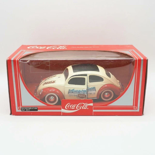 1958 VW Volkswagen Coccinelle Beetle Coca Cola Modellino Pressofuso 1:18