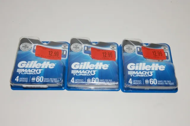 Cartuchos de afeitar Gillette Mach3 turbo - 12 cartuchos