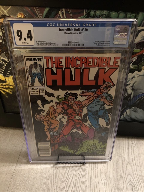 The Incredible Hulk 330 Newsstand 🗞️ Cgc 9.4 Nm Mcfarlane Art Begins + Death 🔑