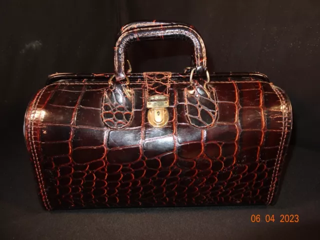 Vintage Up-John Leather Doctor Bag Excellent Condition Antique Nurse Medical