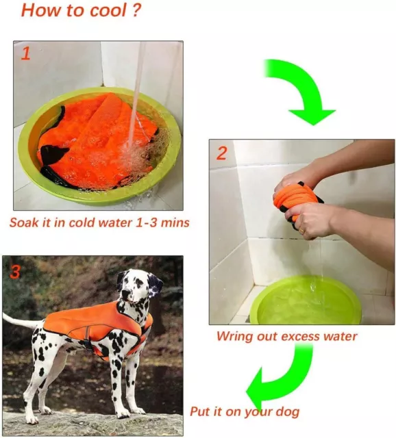 Dog Cooling Coat,Dog Cooling Vest,Evaporative Swamp Cooler Jacket Safety Reflec 3