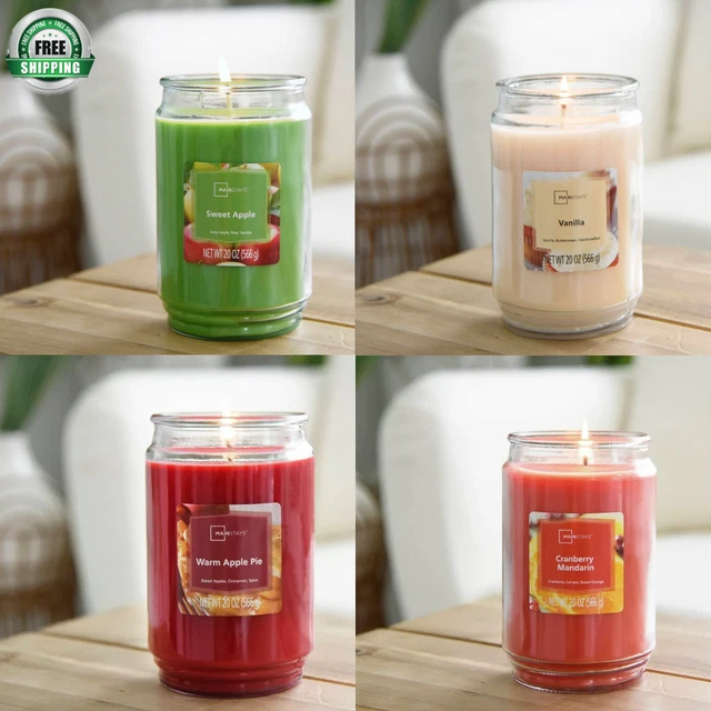 NEW Mainstays Scented Large Candle Jar Single Wick 7 Essences 20oz FREE SHIPPING