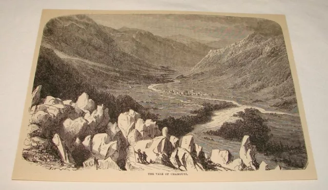 1884 Revista Grabado ~ Vale De Chamouni, Suiza