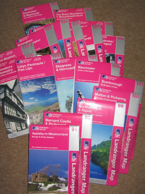 OS ORDNANCE SURVEY Landranger Maps - various editions, 'as new ...