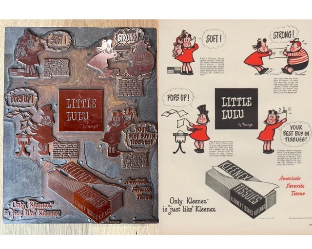 1948 “Little Lulu” Kleenex Ad Copper Plate
