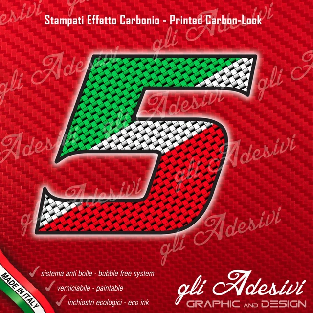 Autocollants Casque Personnalisés Autocollants Voiture 3D Drapeau Italien - Édition Limitée Résine - 100x17mm - Pour Voiture, Moto, Casque Stickers Italie