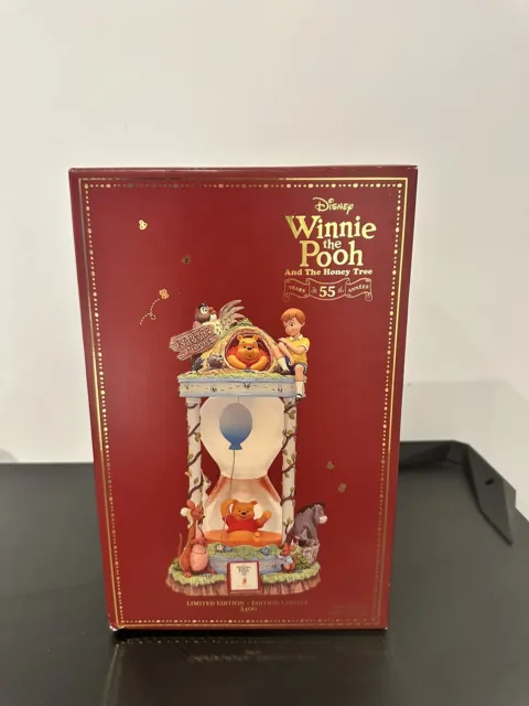 Disney Store Winnie the Pooh And The Honey Tree 55th Anniversary Snow Globe