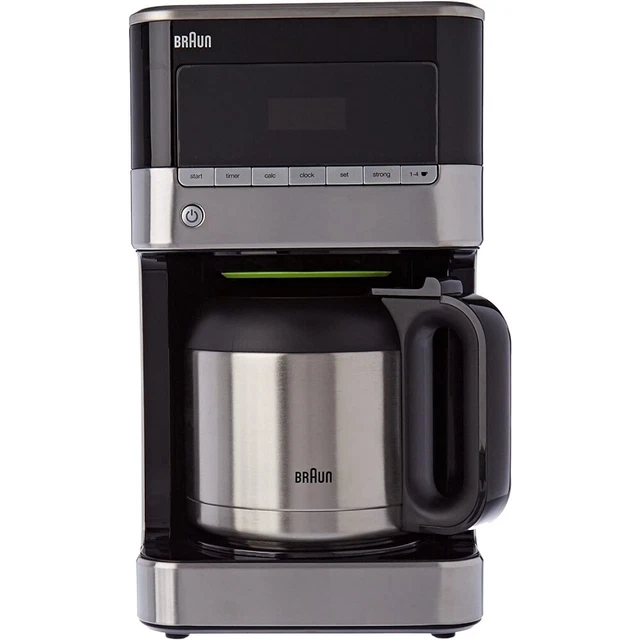 Braun KF 7125 PurAroma 7 Kaffeeautomat mit Timer edelstahl/schwarz LCD Display
