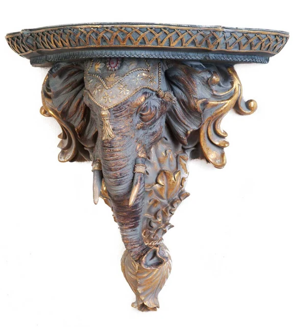 Estante/repisa con forma de elefante - Estilo antiguo colonial
