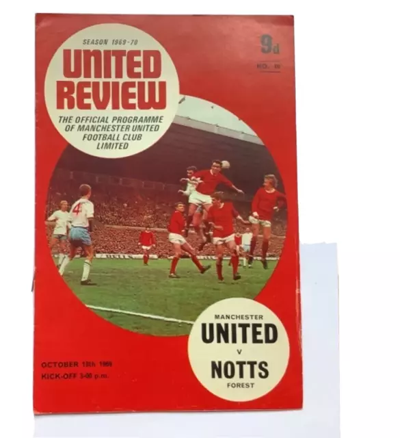 1969-70 Manchester  United V Nottingham Forest Division 1