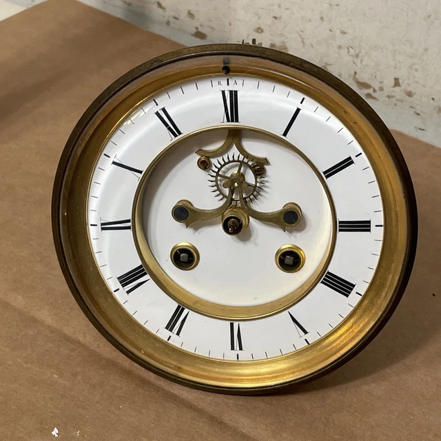 LARGE ANTIQUE FRENCH Open Escapement Mantle Clock Movement Parts Japy