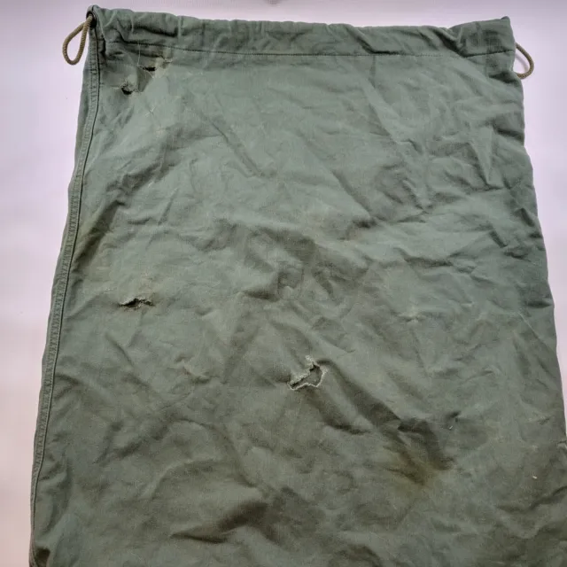 Army Barracks Bag OD Green 100% Cotton Large Laundry Bag Military USGI Grade B-C
