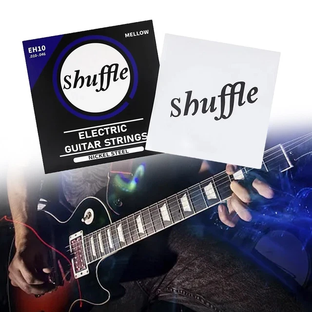 MuzcYM Cordes De Guitare Électrique RX15 Super Légères 009-042 - Set Complet 6 Cordes Nickelées Pour Son Clair Et Confortable