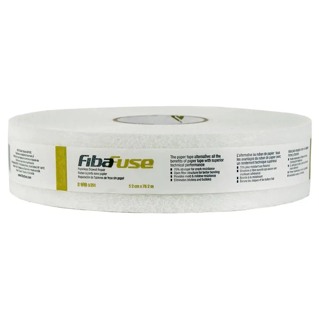 Fibafuse 2-1/16 in In. X 250 Ft. White Paperless Drywall Joint Tape