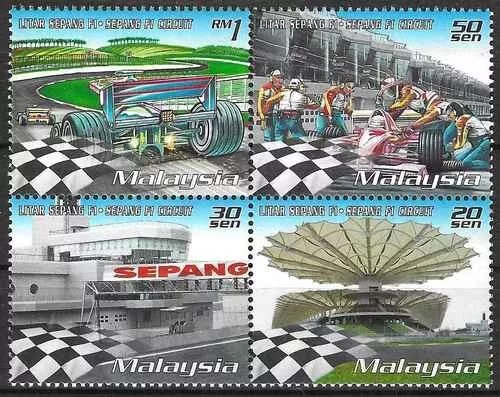 Timbres Voitures Sports Formule 1 Malaisie 746A/D ** (70353EE)